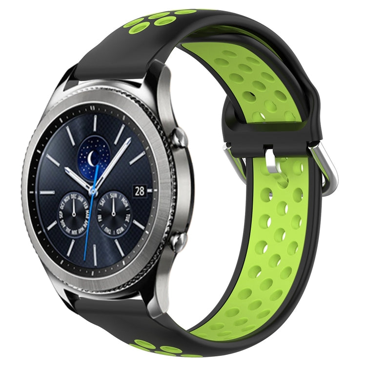 For Samsung Gear S3 Classic 22mm Perforated Breathable Sports Silicone Watch Band