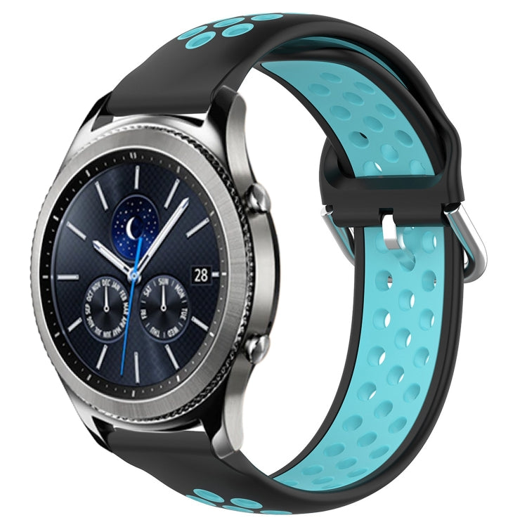 For Samsung Gear S3 Classic 22mm Perforated Breathable Sports Silicone Watch Band