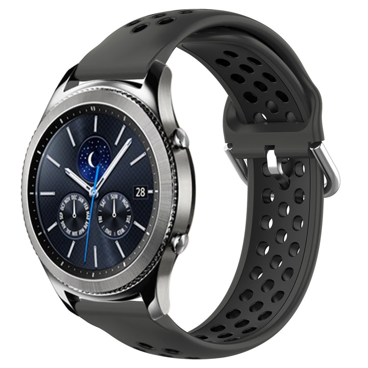 For Samsung Gear S3 Classic 22mm Perforated Breathable Sports Silicone Watch Band