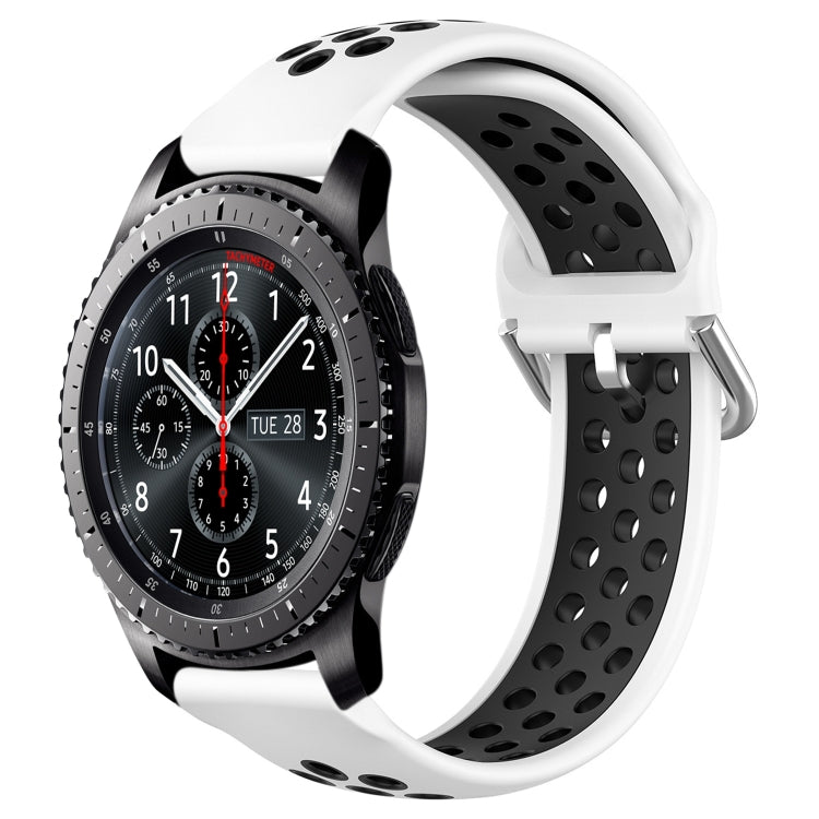 For Samsung Gear S3 Frontier 22mm Perforated Breathable Sports Silicone Watch Band