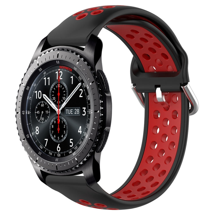 For Samsung Gear S3 Frontier 22mm Perforated Breathable Sports Silicone Watch Band