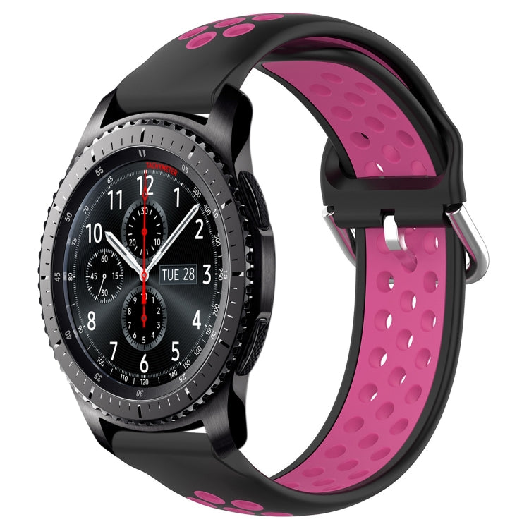 For Samsung Gear S3 Frontier 22mm Perforated Breathable Sports Silicone Watch Band
