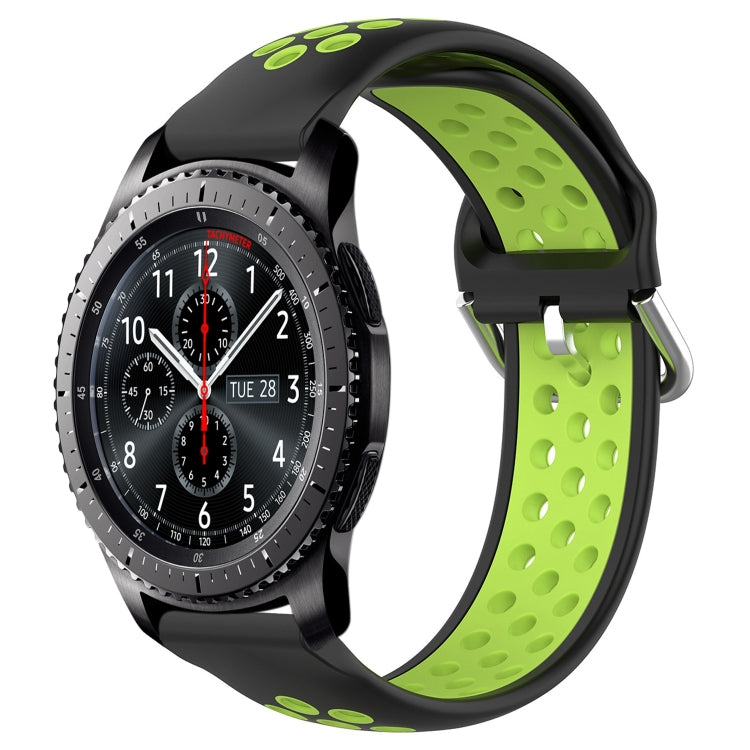 For Samsung Gear S3 Frontier 22mm Perforated Breathable Sports Silicone Watch Band