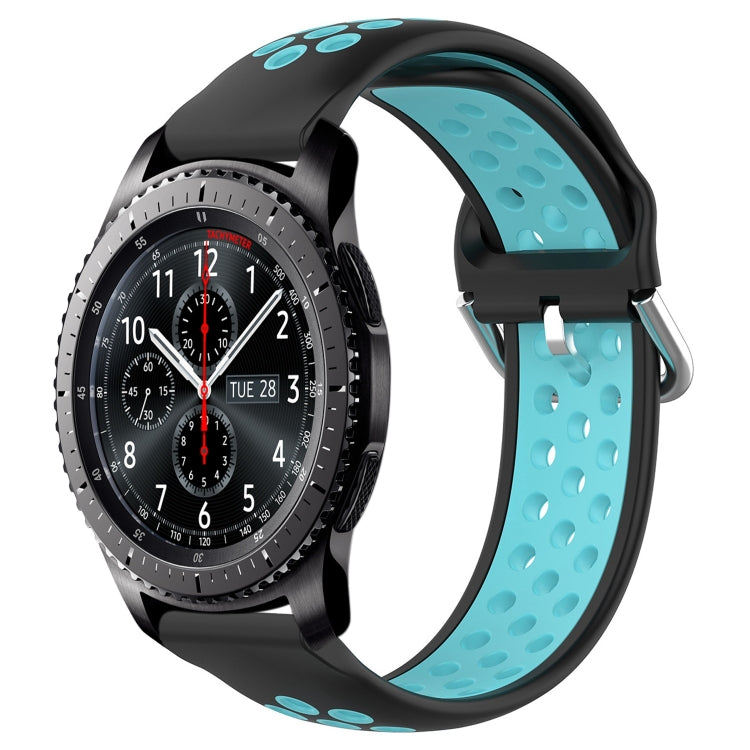 For Samsung Gear S3 Frontier 22mm Perforated Breathable Sports Silicone Watch Band