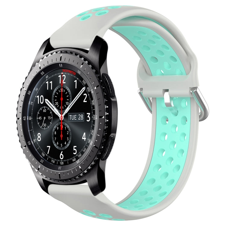 For Samsung Gear S3 Frontier 22mm Perforated Breathable Sports Silicone Watch Band