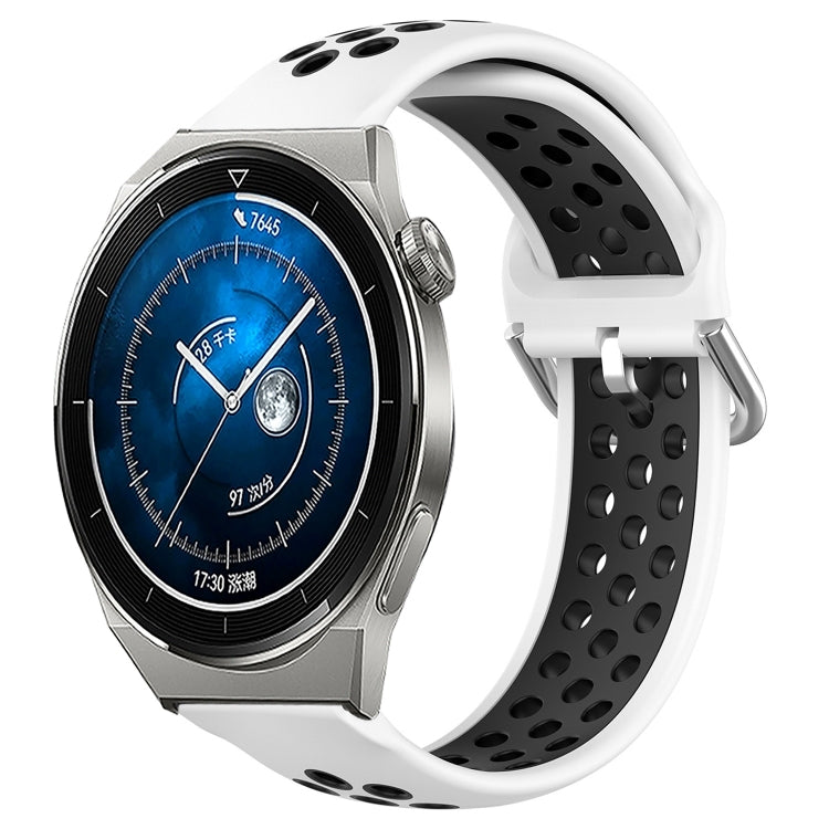 For Huawei Watch GT3 Pro 43mm 20mm Perforated Breathable Sports Silicone Watch Band