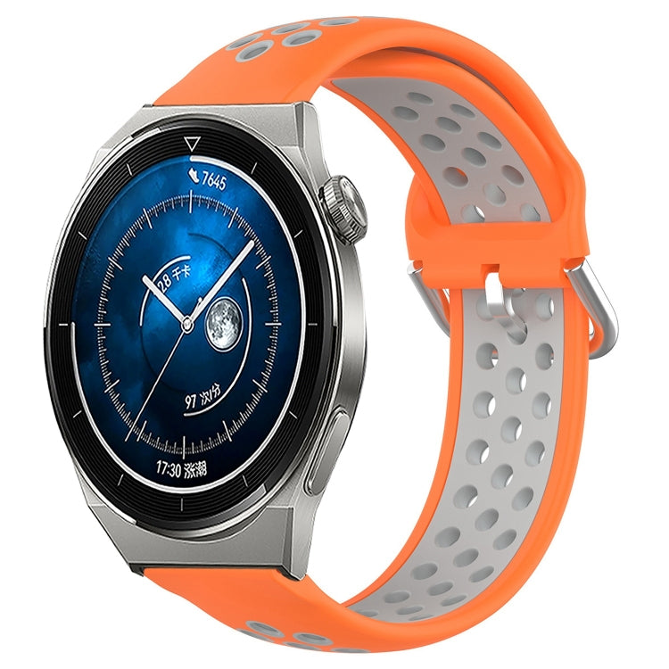 For Huawei Watch GT3 Pro 43mm 20mm Perforated Breathable Sports Silicone Watch Band