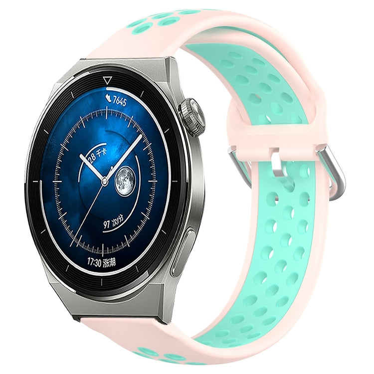 For Huawei Watch GT3 Pro 43mm 20mm Perforated Breathable Sports Silicone Watch Band