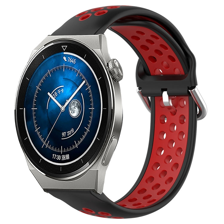 For Huawei Watch GT3 Pro 43mm 20mm Perforated Breathable Sports Silicone Watch Band