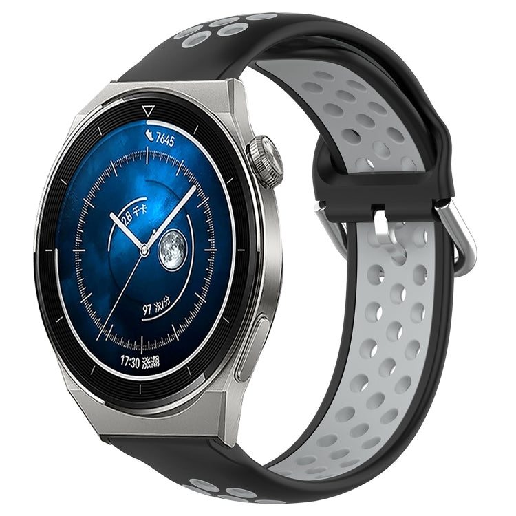 For Huawei Watch GT3 Pro 43mm 20mm Perforated Breathable Sports Silicone Watch Band