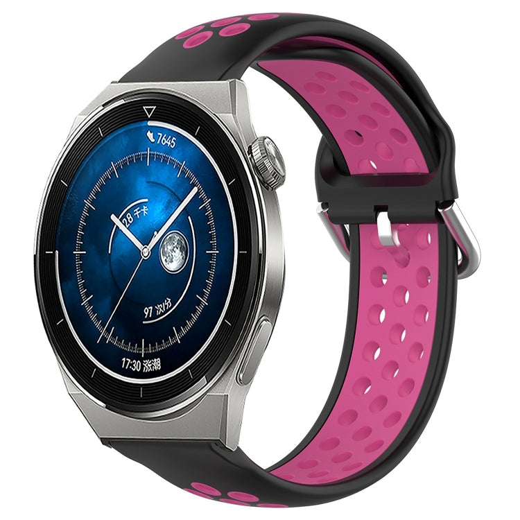 For Huawei Watch GT3 Pro 43mm 20mm Perforated Breathable Sports Silicone Watch Band