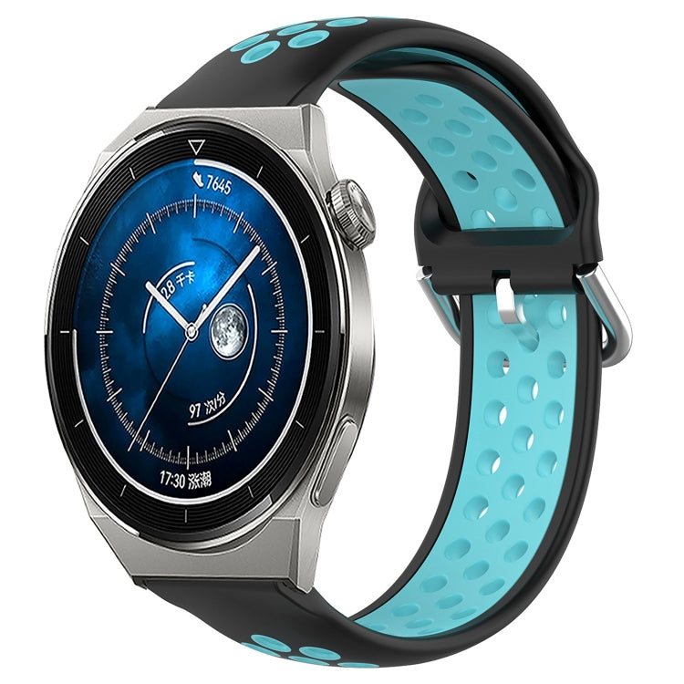 For Huawei Watch GT3 Pro 43mm 20mm Perforated Breathable Sports Silicone Watch Band