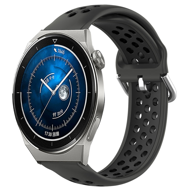For Huawei Watch GT3 Pro 43mm 20mm Perforated Breathable Sports Silicone Watch Band