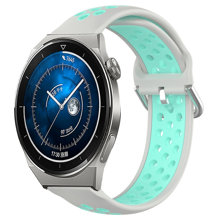 For Huawei Watch GT3 Pro 43mm 20mm Perforated Breathable Sports Silicone Watch Band