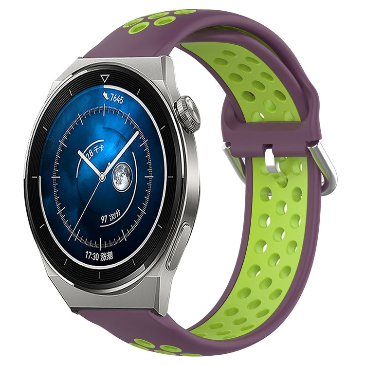 For Huawei Watch GT3 Pro 43mm 20mm Perforated Breathable Sports Silicone Watch Band