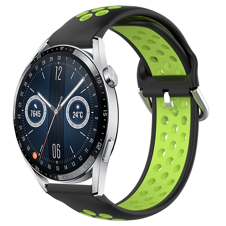 For Huawei Watch GT3 42mm 20mm Perforated Breathable Sports Silicone Watch Band