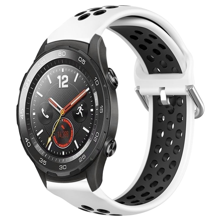 For Huawei Watch 2 20mm Perforated Breathable Sports Silicone Watch Band
