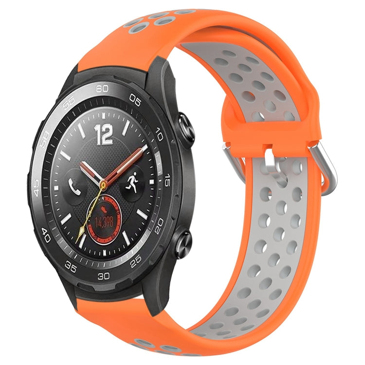 For Huawei Watch 2 20mm Perforated Breathable Sports Silicone Watch Band