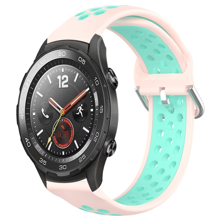 For Huawei Watch 2 20mm Perforated Breathable Sports Silicone Watch Band
