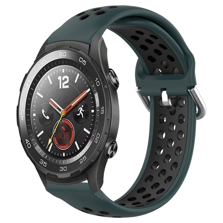 For Huawei Watch 2 20mm Perforated Breathable Sports Silicone Watch Band