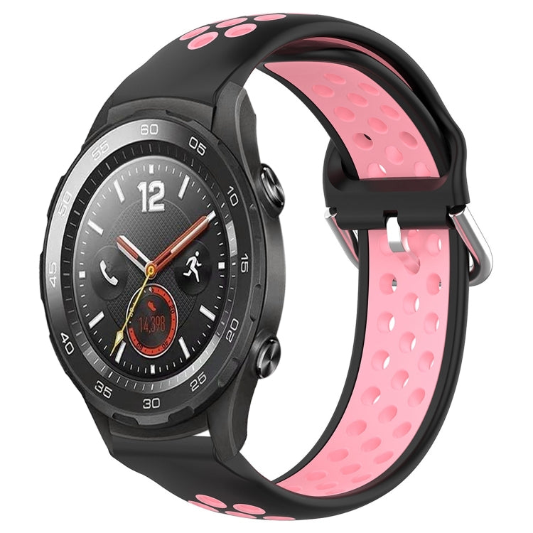 For Huawei Watch 2 20mm Perforated Breathable Sports Silicone Watch Band