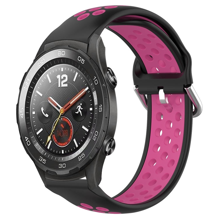 For Huawei Watch 2 20mm Perforated Breathable Sports Silicone Watch Band