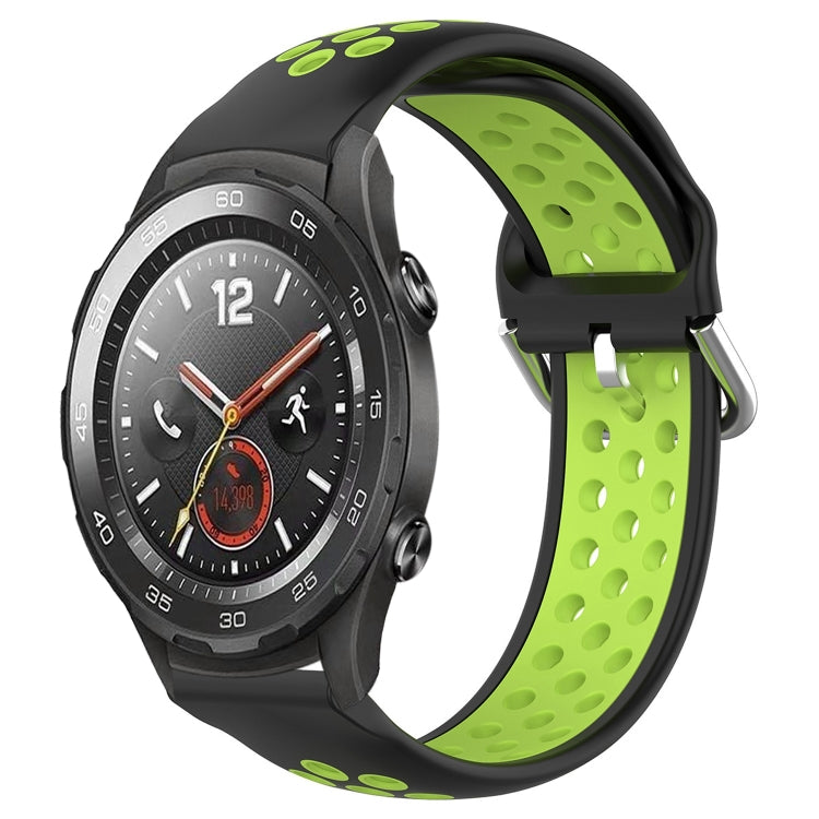 For Huawei Watch 2 20mm Perforated Breathable Sports Silicone Watch Band