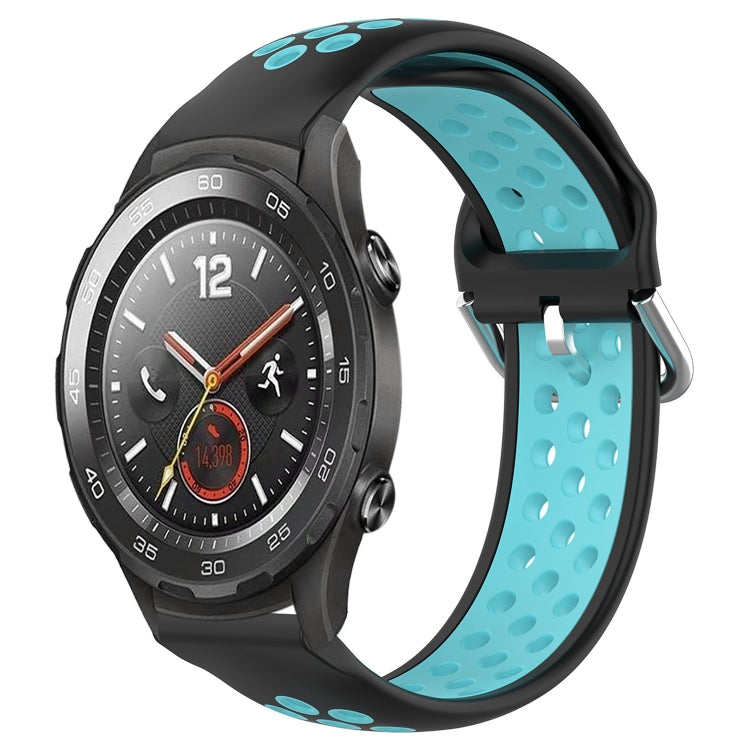 For Huawei Watch 2 20mm Perforated Breathable Sports Silicone Watch Band