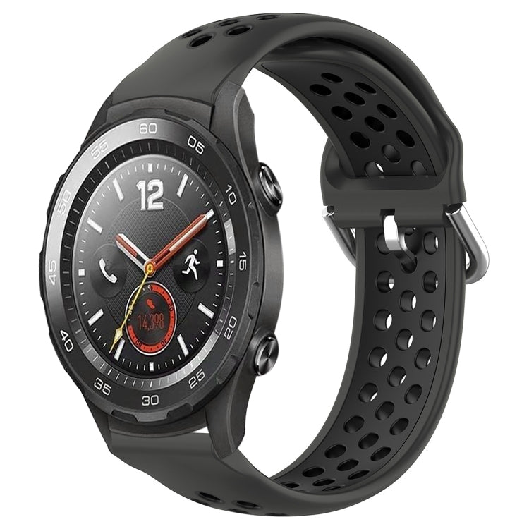 For Huawei Watch 2 20mm Perforated Breathable Sports Silicone Watch Band
