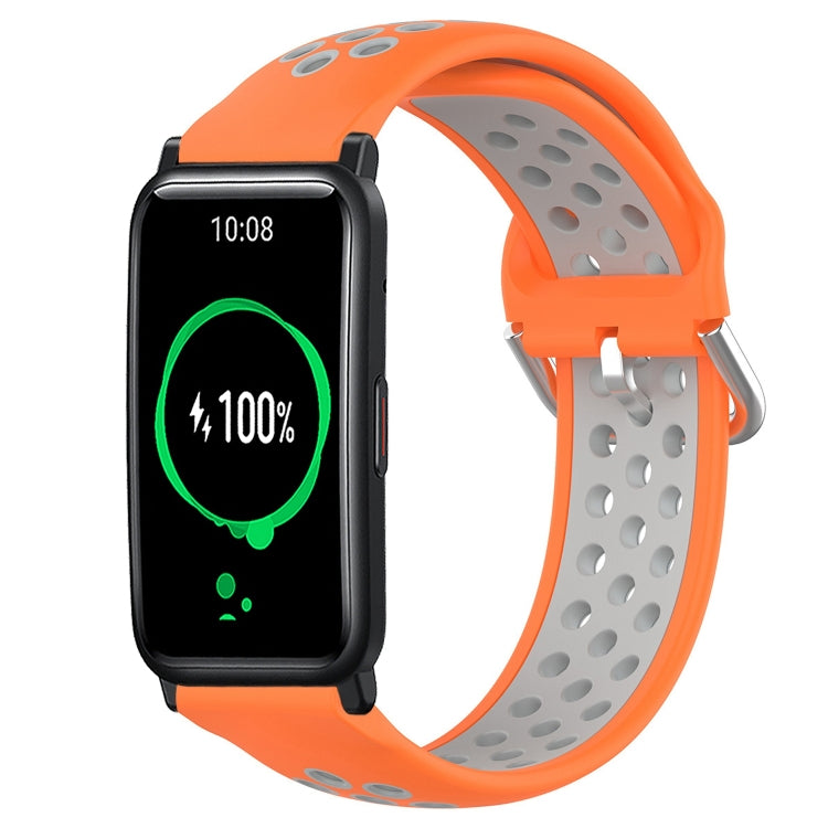For Honor Watch ES 20mm Perforated Breathable Sports Silicone Watch Band