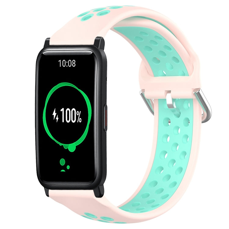 For Honor Watch ES 20mm Perforated Breathable Sports Silicone Watch Band