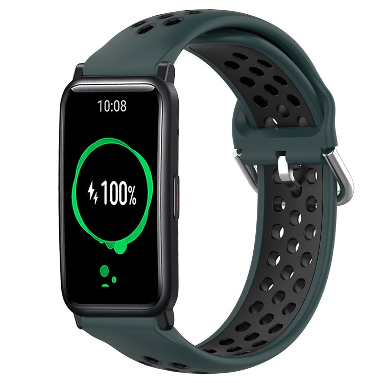 For Honor Watch ES 20mm Perforated Breathable Sports Silicone Watch Band