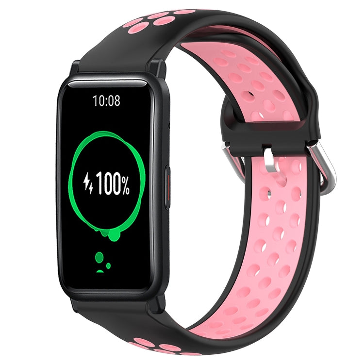 For Honor Watch ES 20mm Perforated Breathable Sports Silicone Watch Band