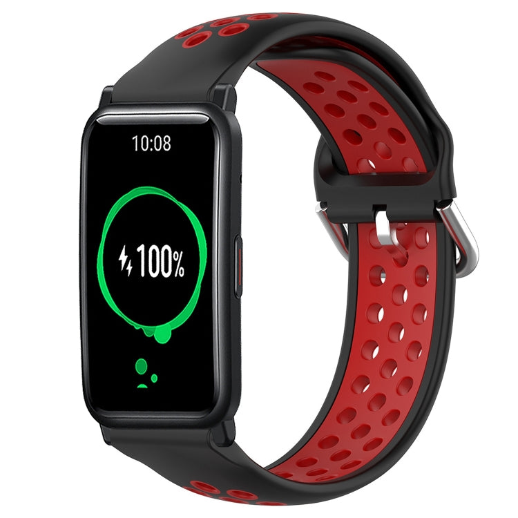For Honor Watch ES 20mm Perforated Breathable Sports Silicone Watch Band