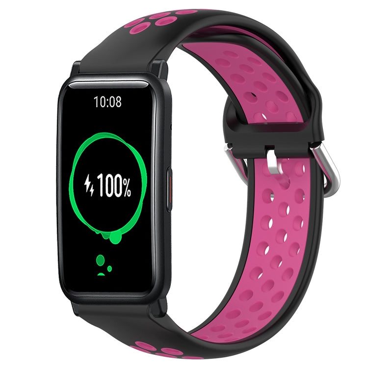 For Honor Watch ES 20mm Perforated Breathable Sports Silicone Watch Band
