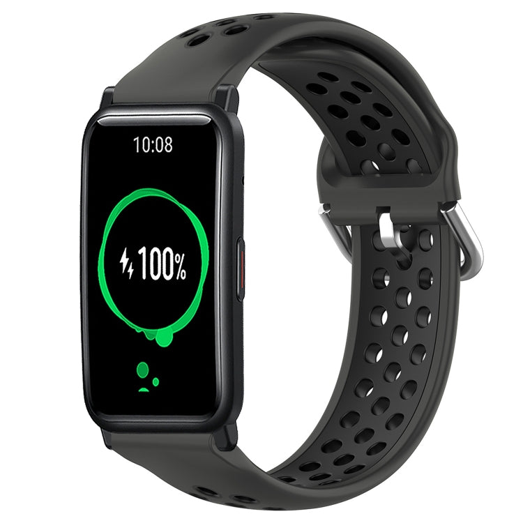 For Honor Watch ES 20mm Perforated Breathable Sports Silicone Watch Band