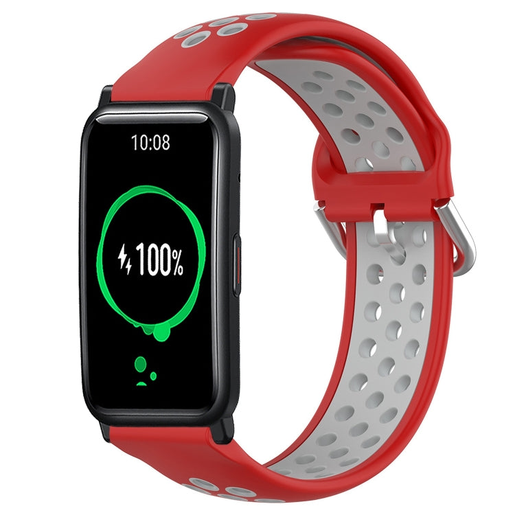 For Honor Watch ES 20mm Perforated Breathable Sports Silicone Watch Band