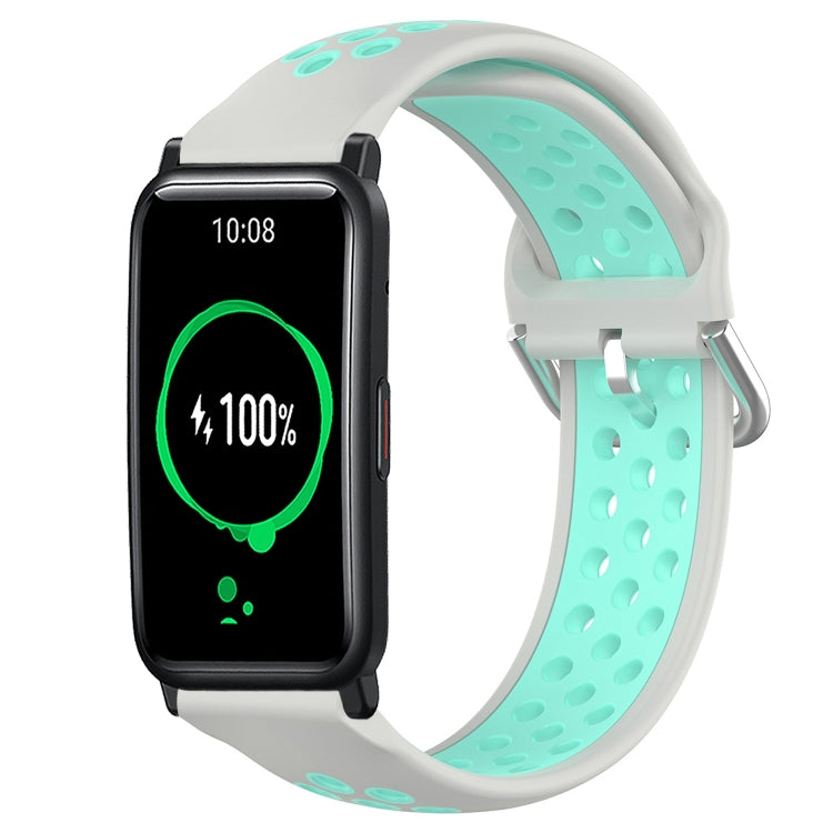 For Honor Watch ES 20mm Perforated Breathable Sports Silicone Watch Band
