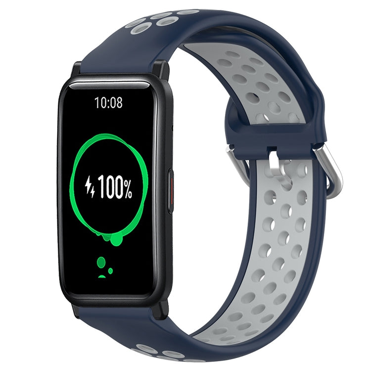 For Honor Watch ES 20mm Perforated Breathable Sports Silicone Watch Band