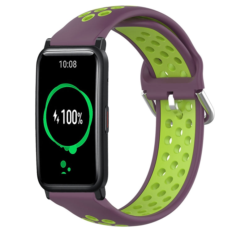 For Honor Watch ES 20mm Perforated Breathable Sports Silicone Watch Band