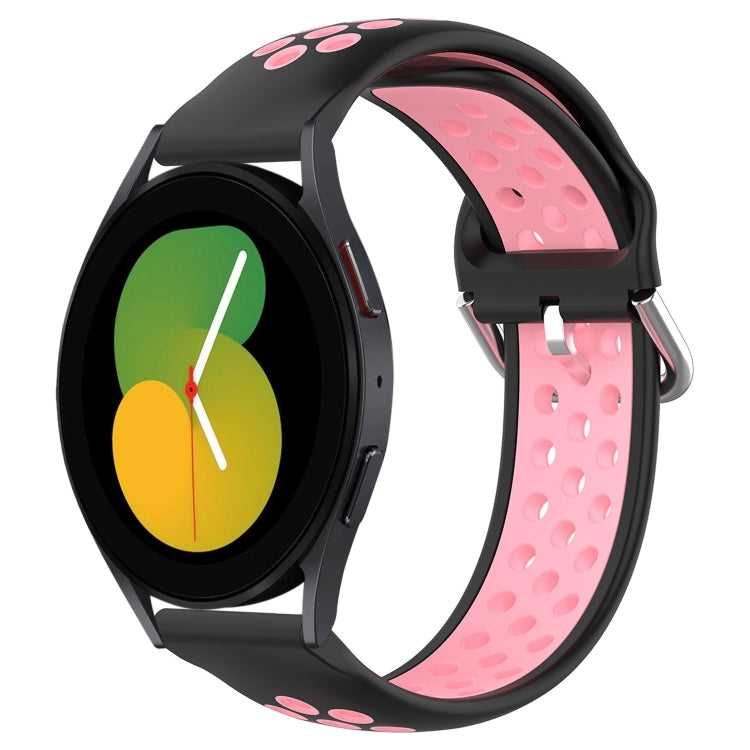 For Samsung Galaxy Watch 5 44mm 20mm Perforated Breathable Sports Silicone Watch Band