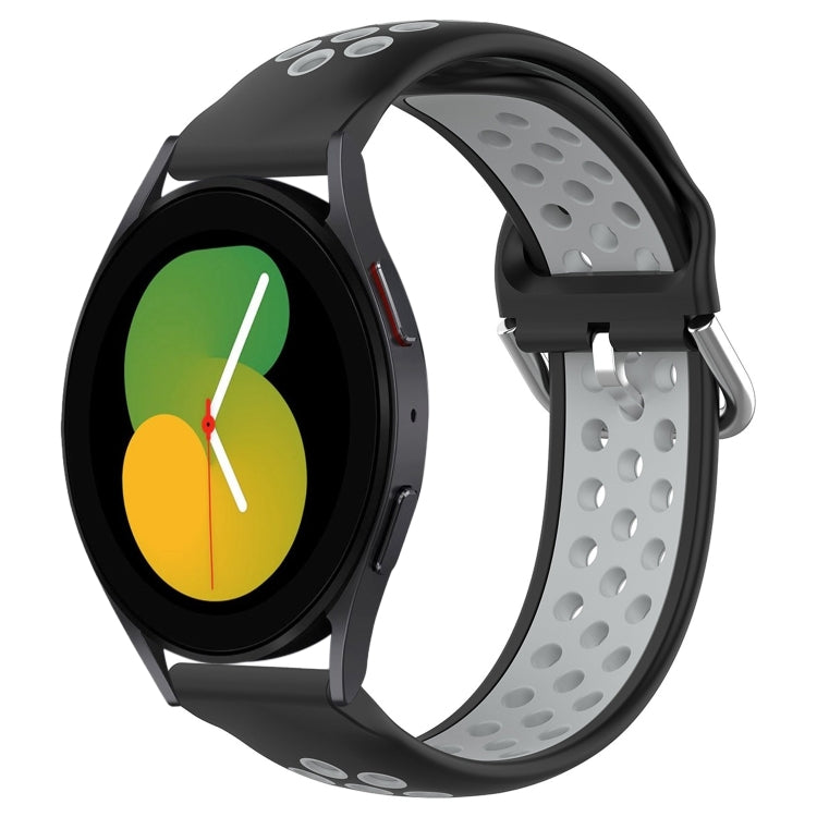 For Samsung Galaxy Watch 5 44mm 20mm Perforated Breathable Sports Silicone Watch Band