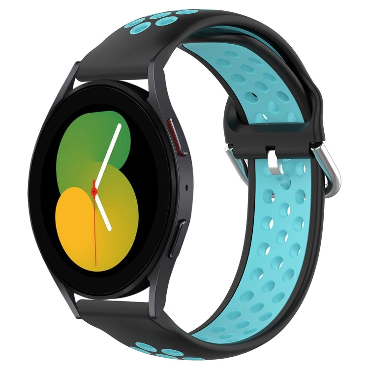 For Samsung Galaxy Watch 5 44mm 20mm Perforated Breathable Sports Silicone Watch Band