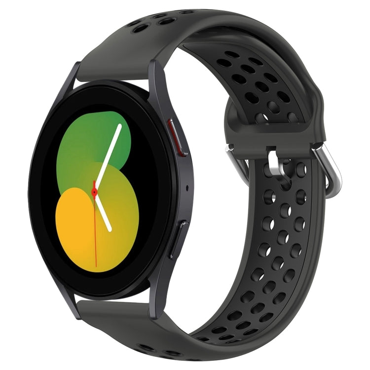 For Samsung Galaxy Watch 5 44mm 20mm Perforated Breathable Sports Silicone Watch Band