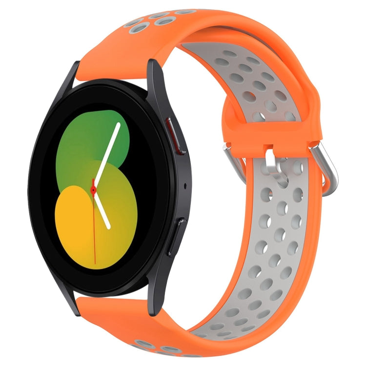 For Samsung Galaxy Watch 5 40mm 20mm Perforated Breathable Sports Silicone Watch Band