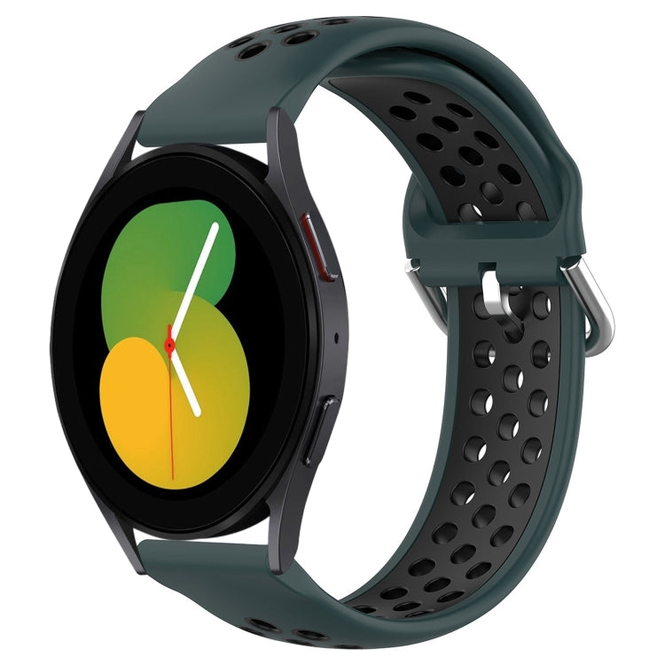 For Samsung Galaxy Watch 5 40mm 20mm Perforated Breathable Sports Silicone Watch Band