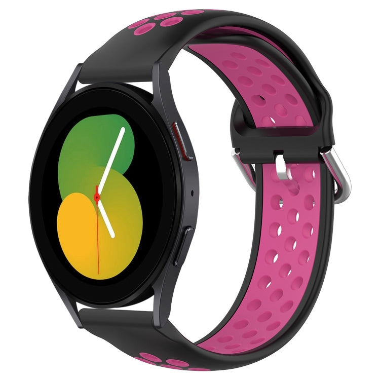 For Samsung Galaxy Watch 5 40mm 20mm Perforated Breathable Sports Silicone Watch Band