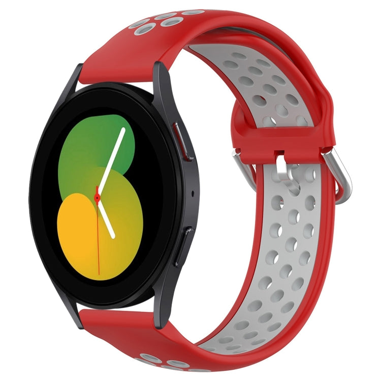 For Samsung Galaxy Watch 5 40mm 20mm Perforated Breathable Sports Silicone Watch Band
