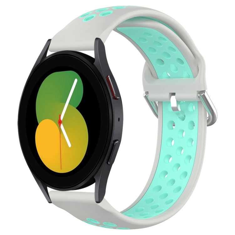 For Samsung Galaxy Watch 5 40mm 20mm Perforated Breathable Sports Silicone Watch Band