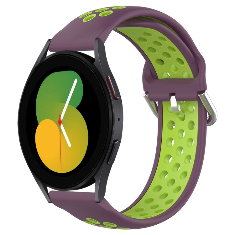 For Samsung Galaxy Watch 5 40mm 20mm Perforated Breathable Sports Silicone Watch Band